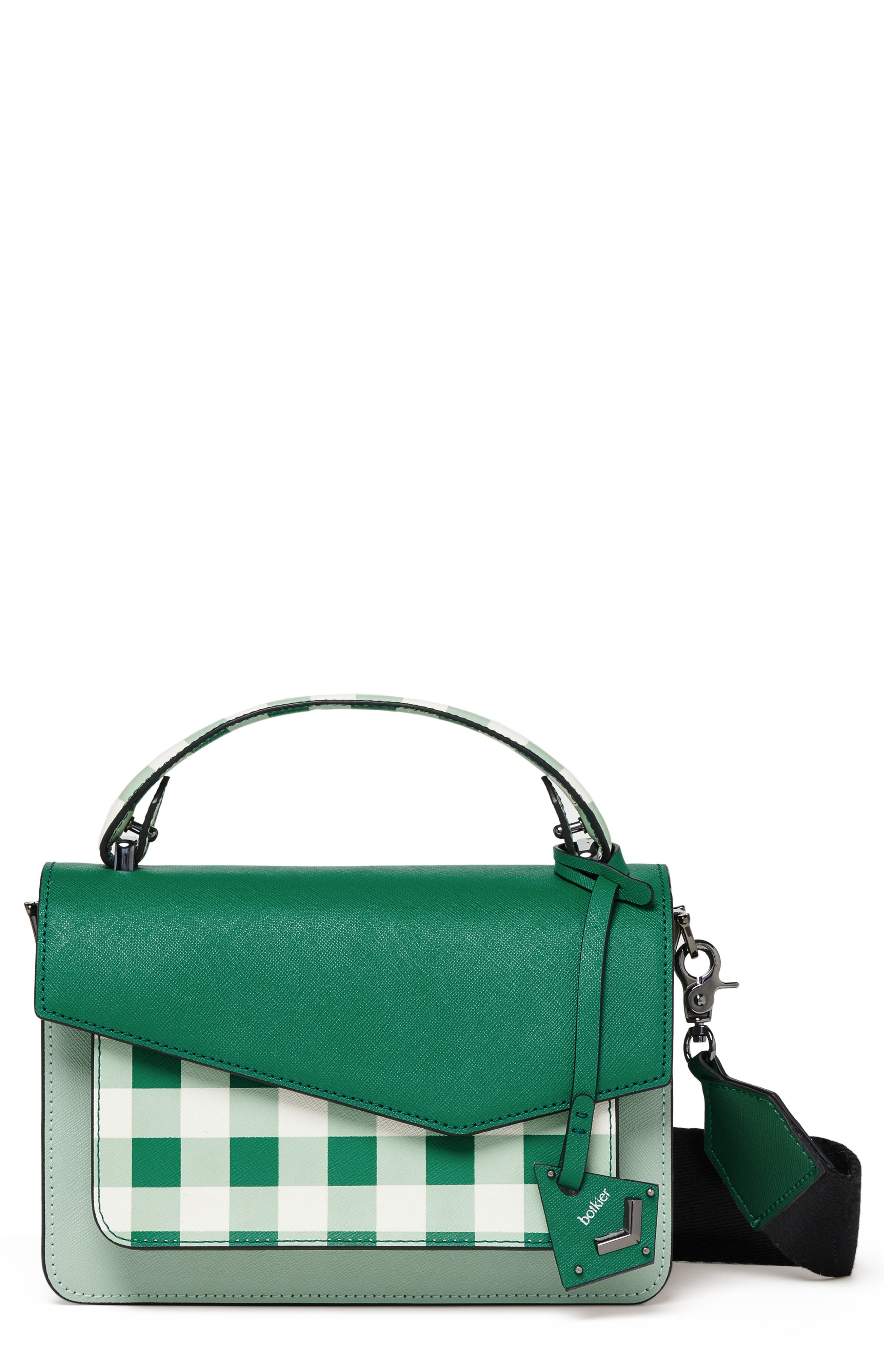 Cobble Hill Leather Crossbody Bag, Main, color, IVY GINGHAM