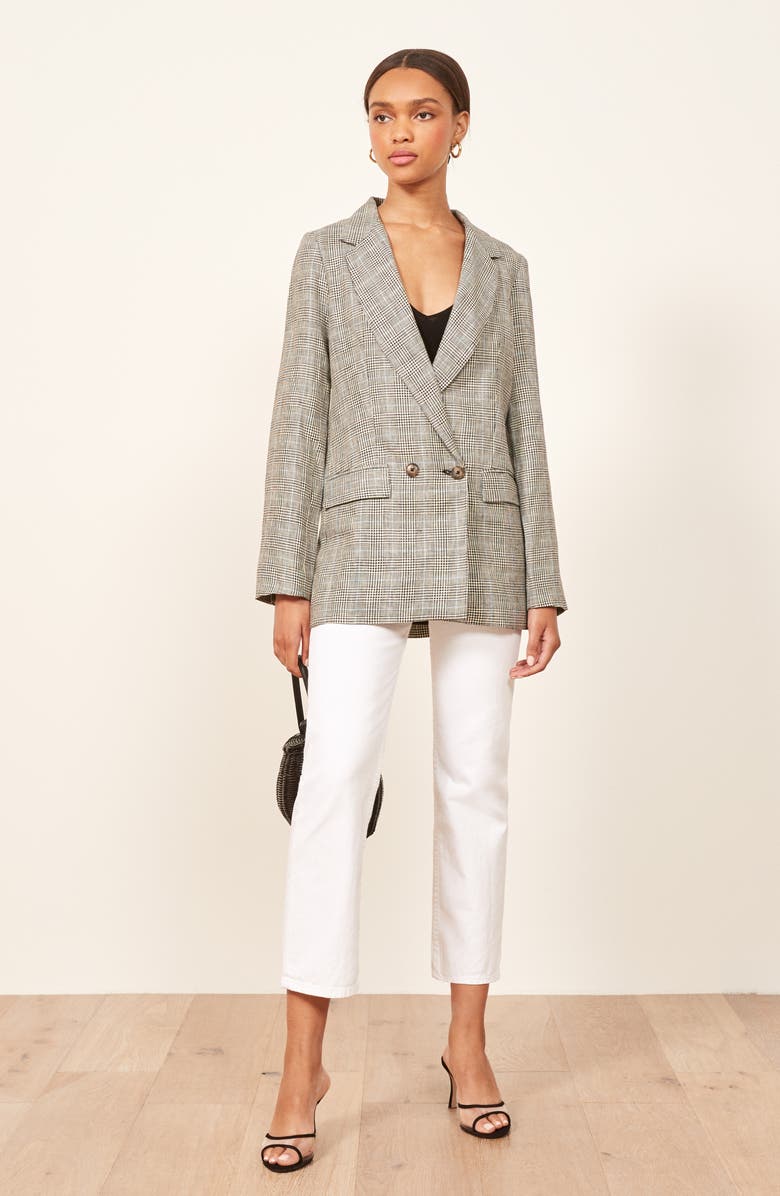 Reformation Valero Oversize Linen Blazer, Alternate, color, 