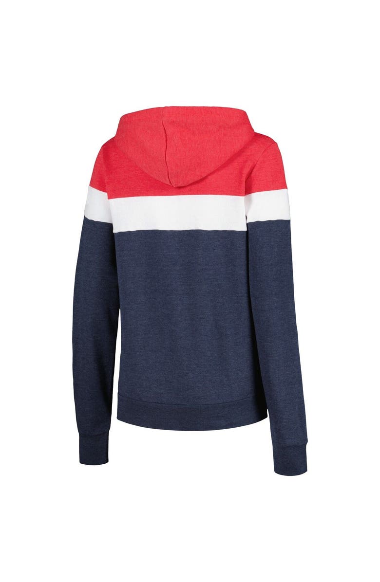 New Era Women's New Era Heather Navy Boston Red Sox Colorblock Full-Zip Hoodie Jacket, Alternate, color, Heather Navy