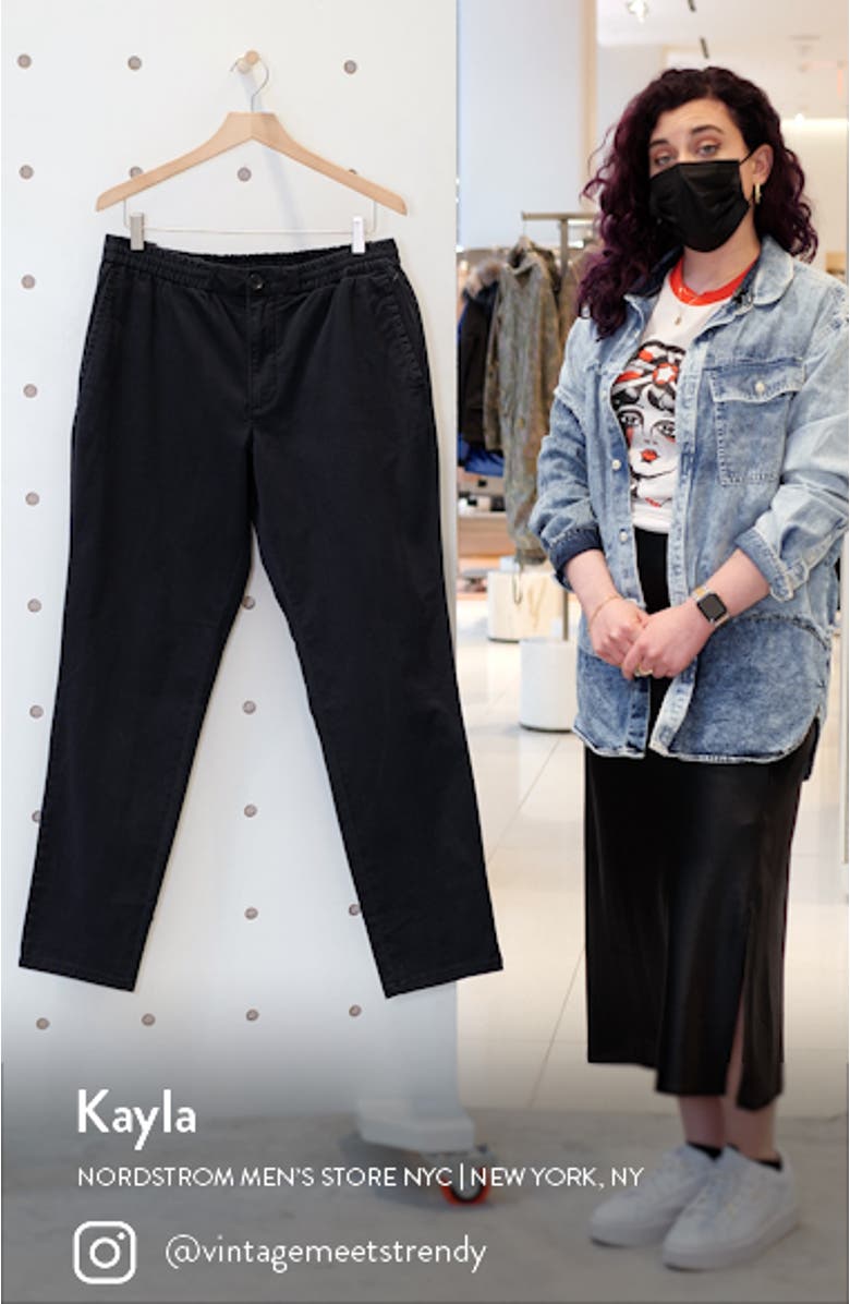 Elastic Waist Flat Front Chinos, sales video thumbnail