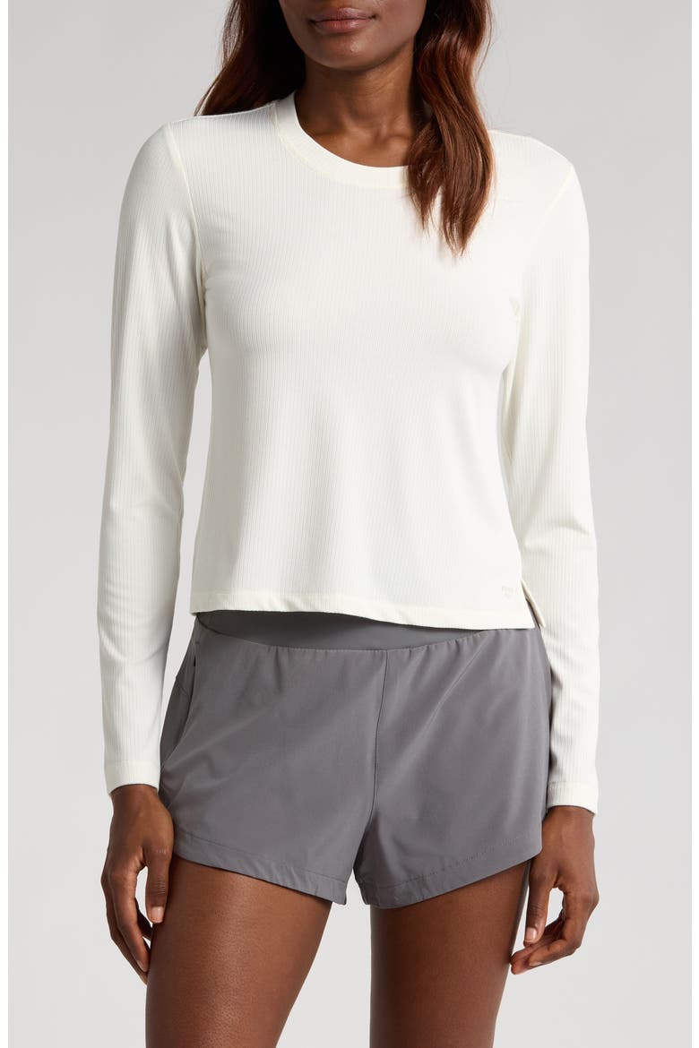 Long Sleeve Rib T-Shirt, Main, color, SEA SALT