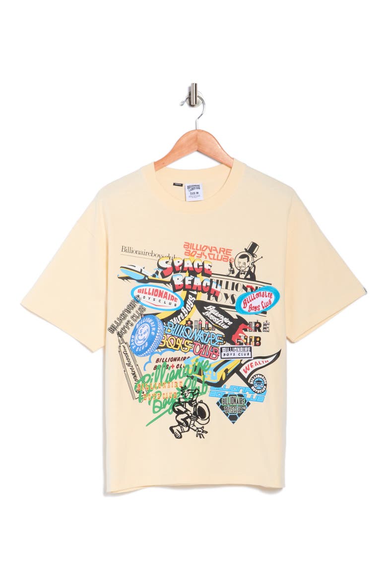 Space Beach Club Graphic T-Shirt, Alternate, color, WINTER WHITE