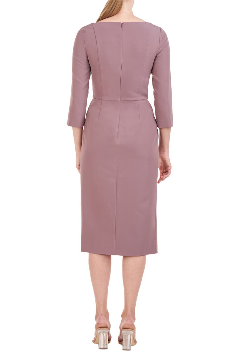 Anya Draped Midi Sheath Dress, Alternate, color, MINK