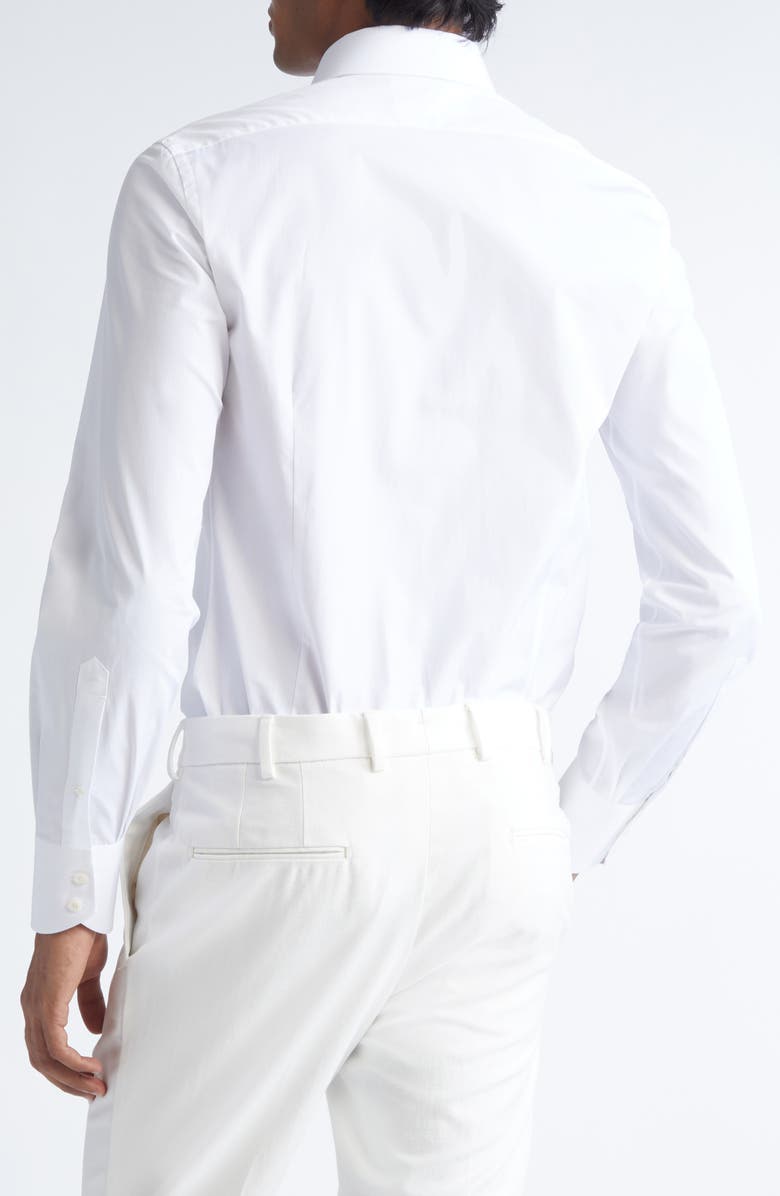 TOM FORD Classic Fit Cotton Poplin Button-Up Shirt, Alternate, color, Waa Optical White