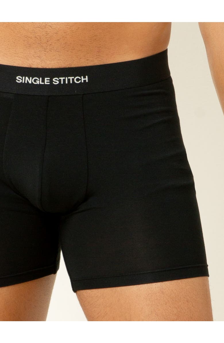 Single Stitch Modal Boxer Brief 3-Pack, Alternate, color, Black