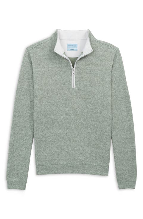 Marled Sweater Knit Quarter Zip Pullover