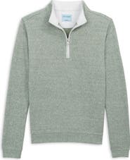 Scott Barber Marled Sweater Knit Quarter Zip Pullover
