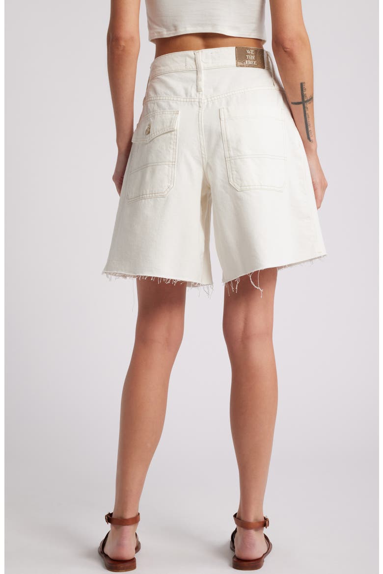 Boomerang Long Denim Shorts, Alternate, color, SNOWCONE