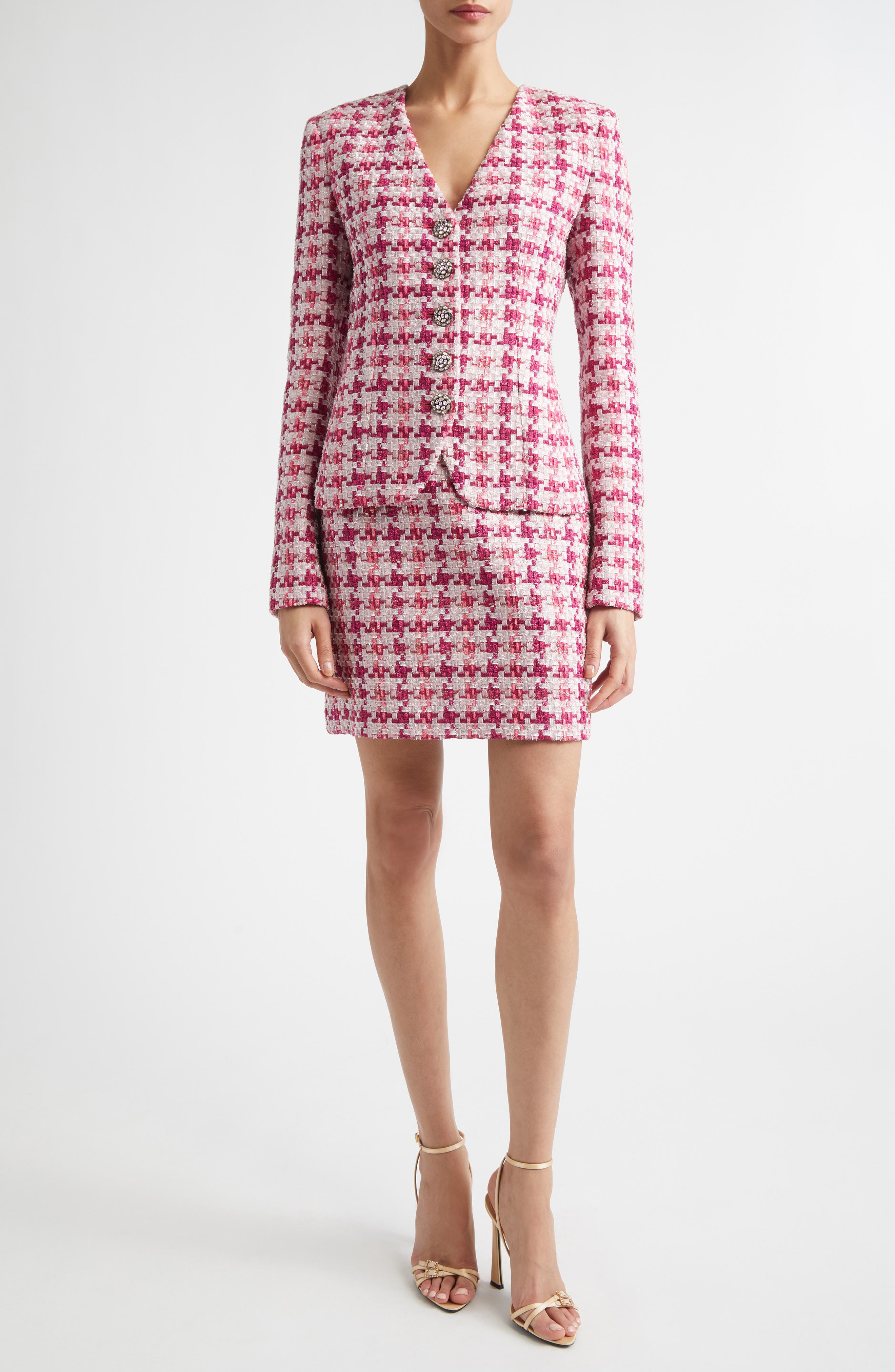 Skyler Ritz Metallic Tweed Skirt - image 2