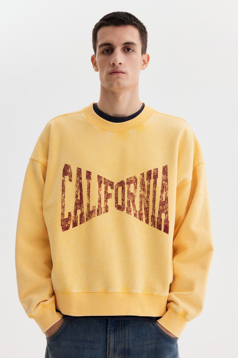 Oversized Fit Sweatshirt, Main, color, Light orange/California
