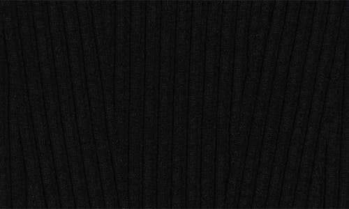Dkny Short Sleeve Rib Knit Sweater In Black