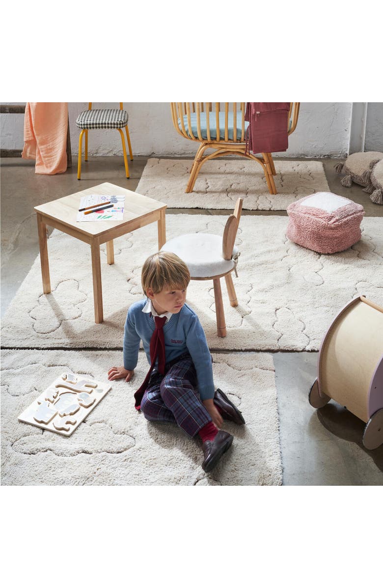 Lorena Canals RugCycled Washable Rug Clouds, Alternate, color, Natural, Rugcycled Yarn