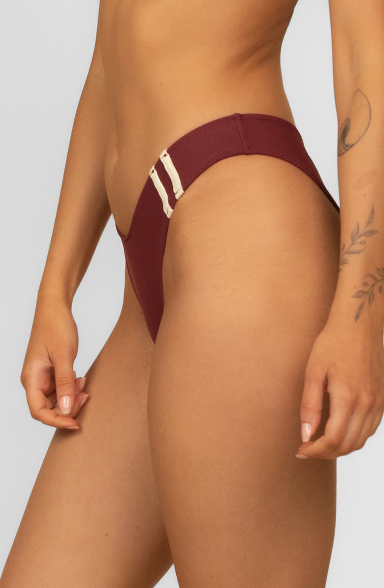 MONTCE Sporty Lulu Bikini Bottoms, Alternate, color, Maroon