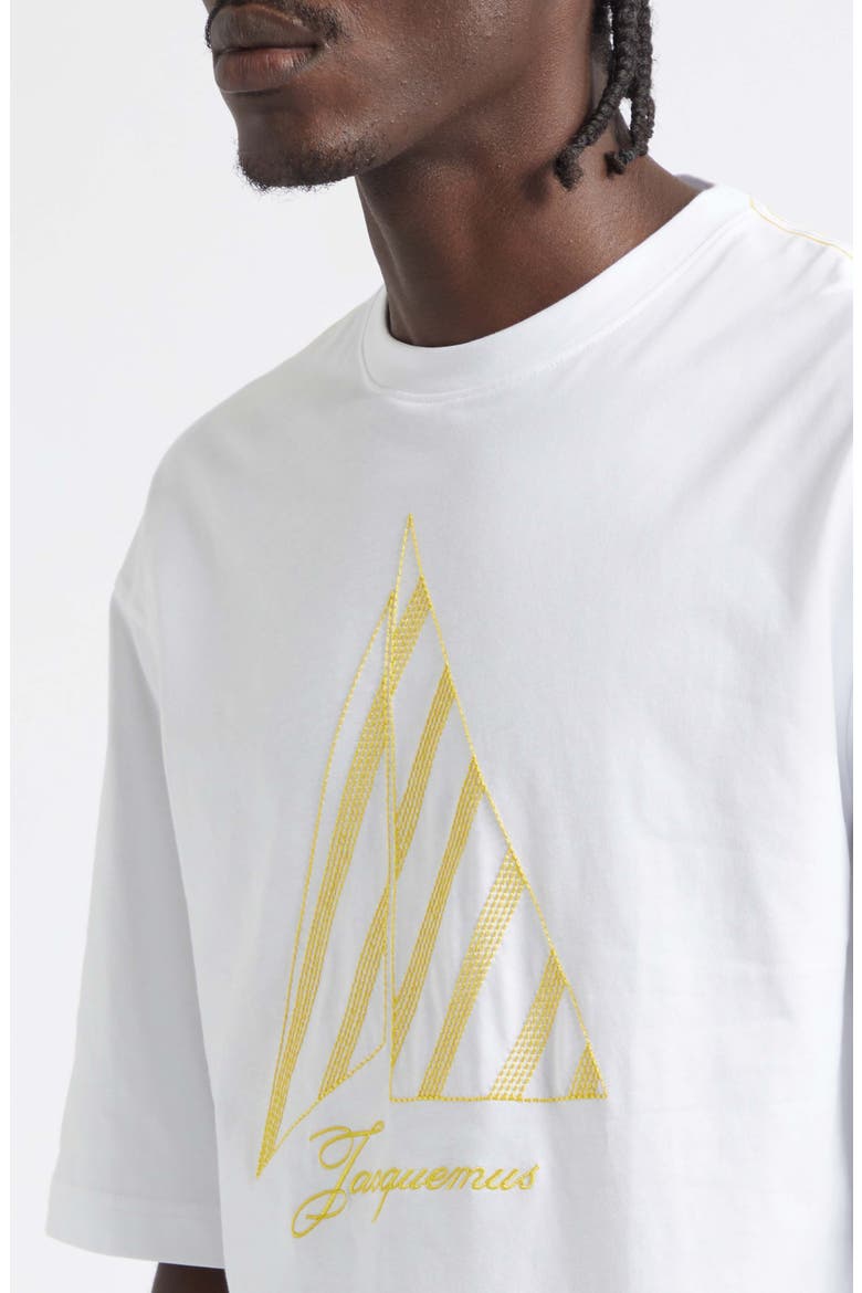 The Voilier Embroidered Cotton Jersey T-Shirt, Alternate, color, EMBROIDERY YELLOW SAILS