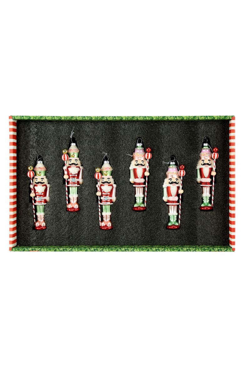 Traditional Nutcracker Ornament, Box of 6, Alternate, color, Red