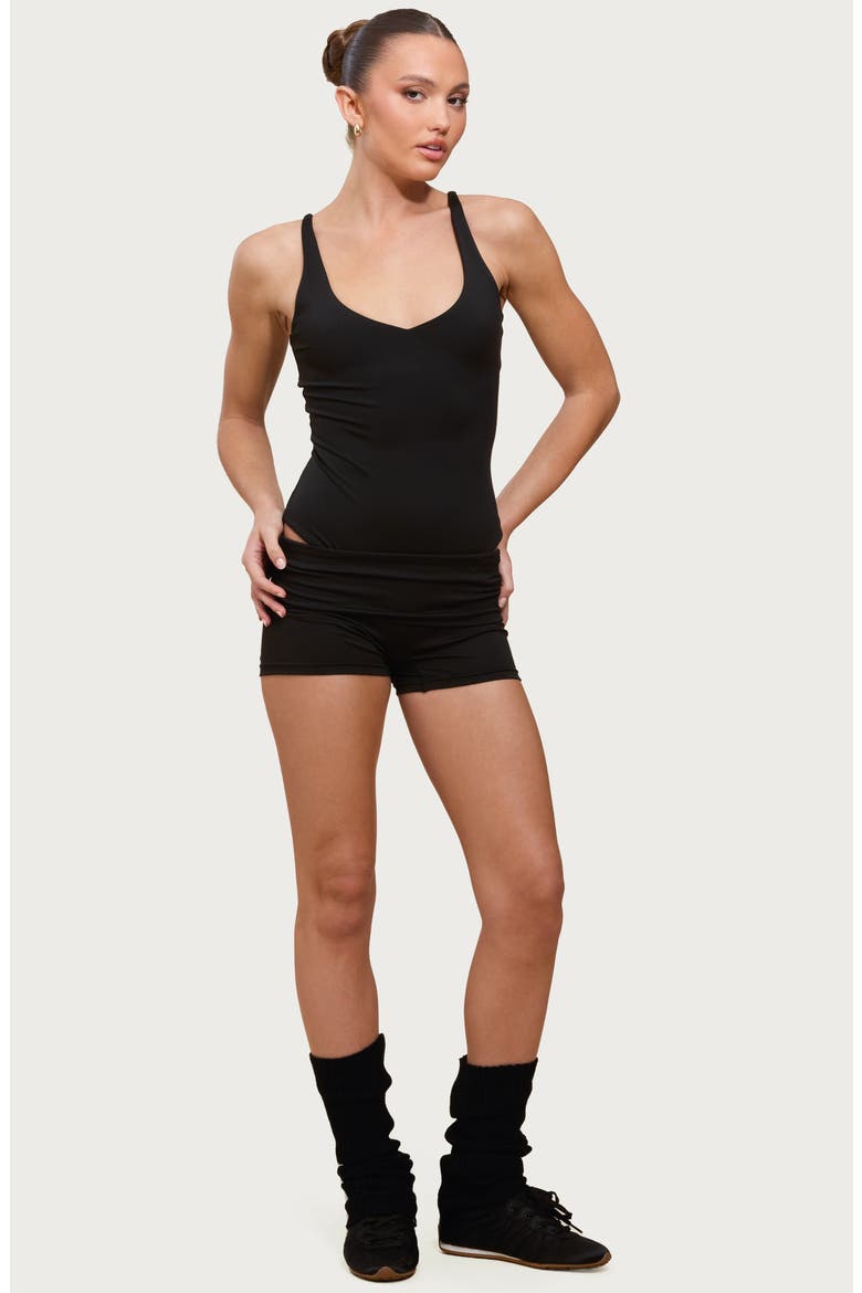 Alondra V-Neck Bodysuit, Alternate, color, BLACK