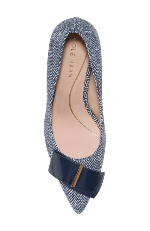 Cole Haan Felicia Bow Pointed Toe Pump In Blue