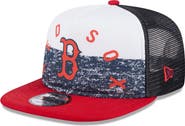 New Era Men's New Era White/Red Boston Red Sox Team Foam Front A-Frame Trucker 9FIFTY Snapback Hat