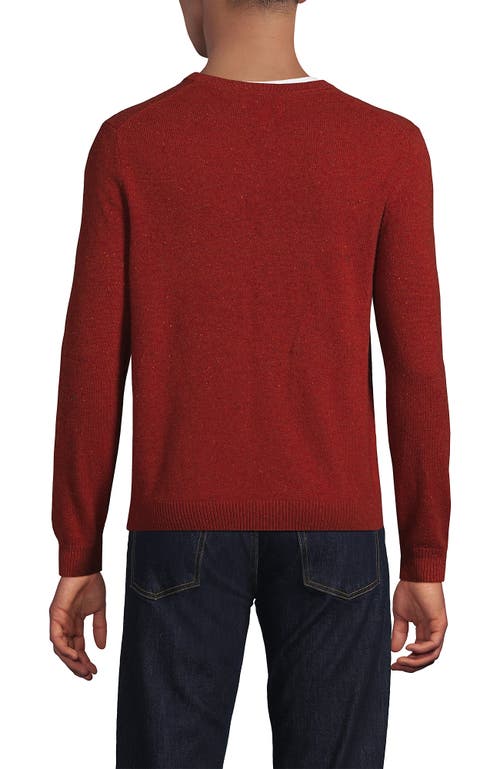 Lands' End Fine Gauge Cashmere V-neck Sweater In Red