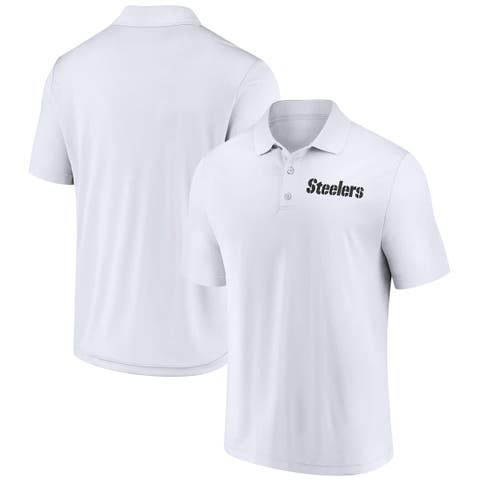 Men's Fanatics  White Pittsburgh Steelers Lockup Polo