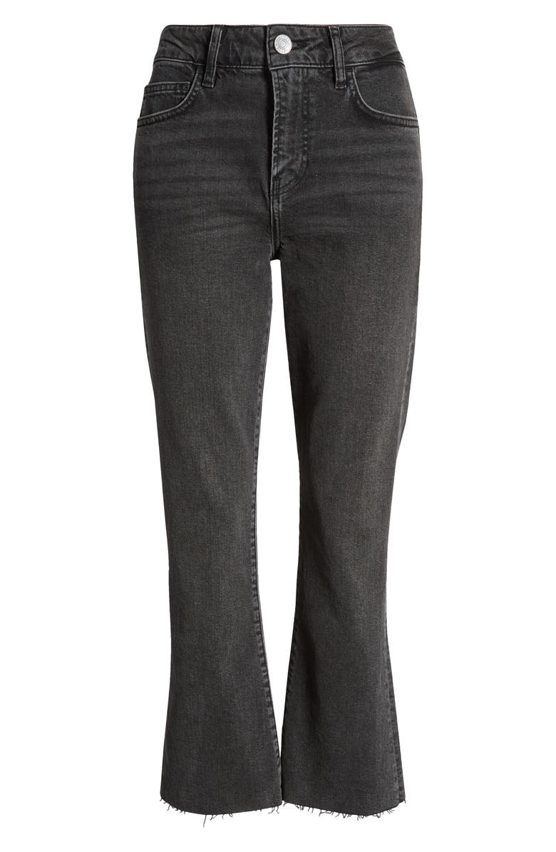 FRAME Le Crop High Waist Raw Hem Mini Bootcut Jeans, Alternate, color,
