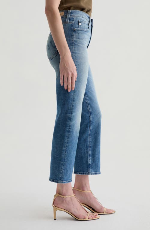 Ag Brinley Mid Rise Ankle Straight Leg Jeans In Blue