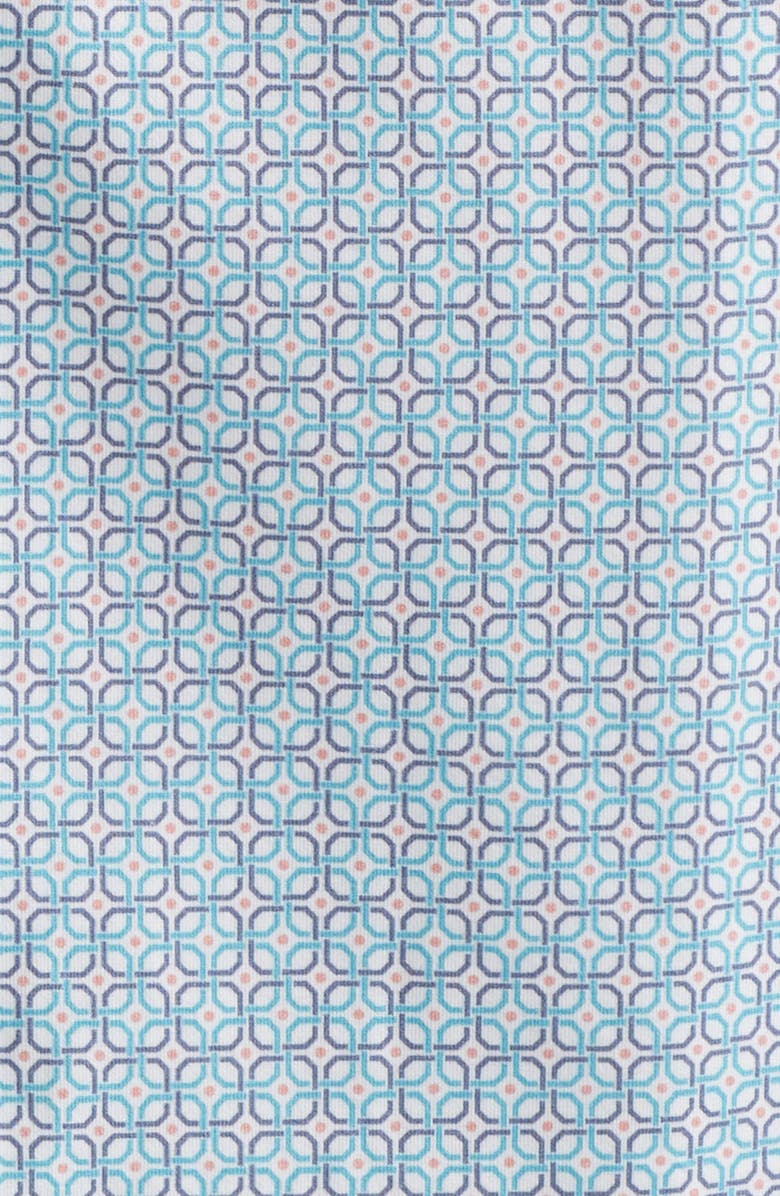 Bugatchi James OoohCotton<sup>®</sup> Geo Print Button-Up Shirt, Alternate, color, Teal