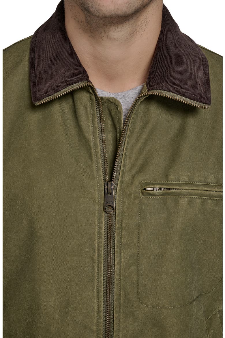Zip Front Barn Jacket, Alternate, color, LIGHT OLIVE