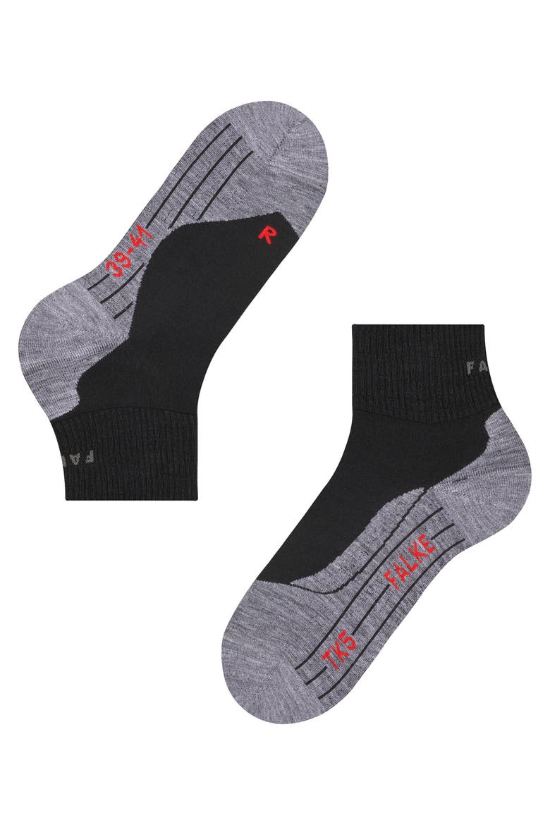 TK5 Wander Short Hiking Socks, Alternate, color, Black-Mix