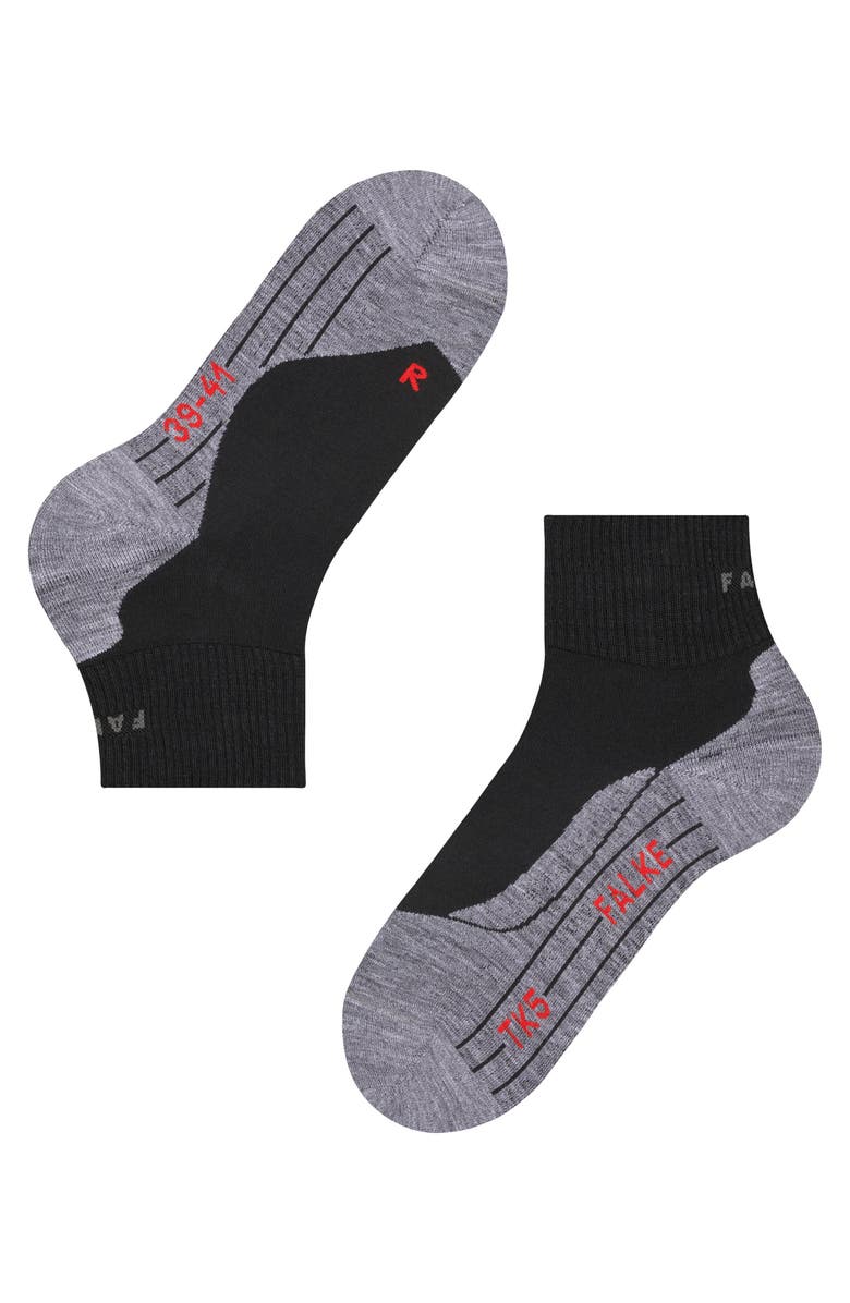 Falke TK5 Wander Short Hiking Socks, Alternate, color, Black-Mix