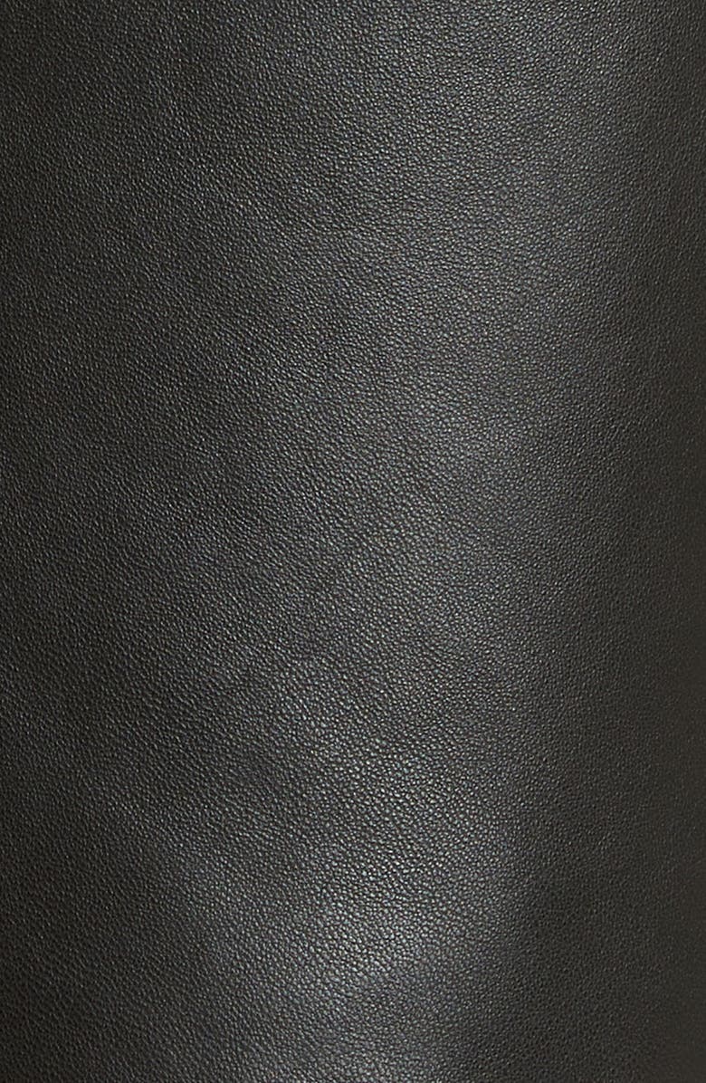 BOSS Selrita Leather Pencil Skirt, Alternate, color, Black