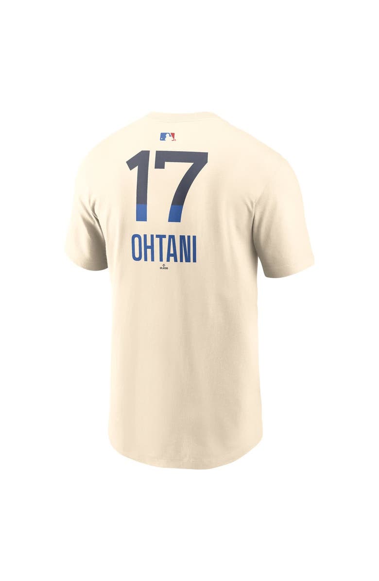 Nike Men's Nike Shohei Ohtani Natural Los Angeles Dodgers City Connect Name & Number T-Shirt, Alternate, color, Natural
