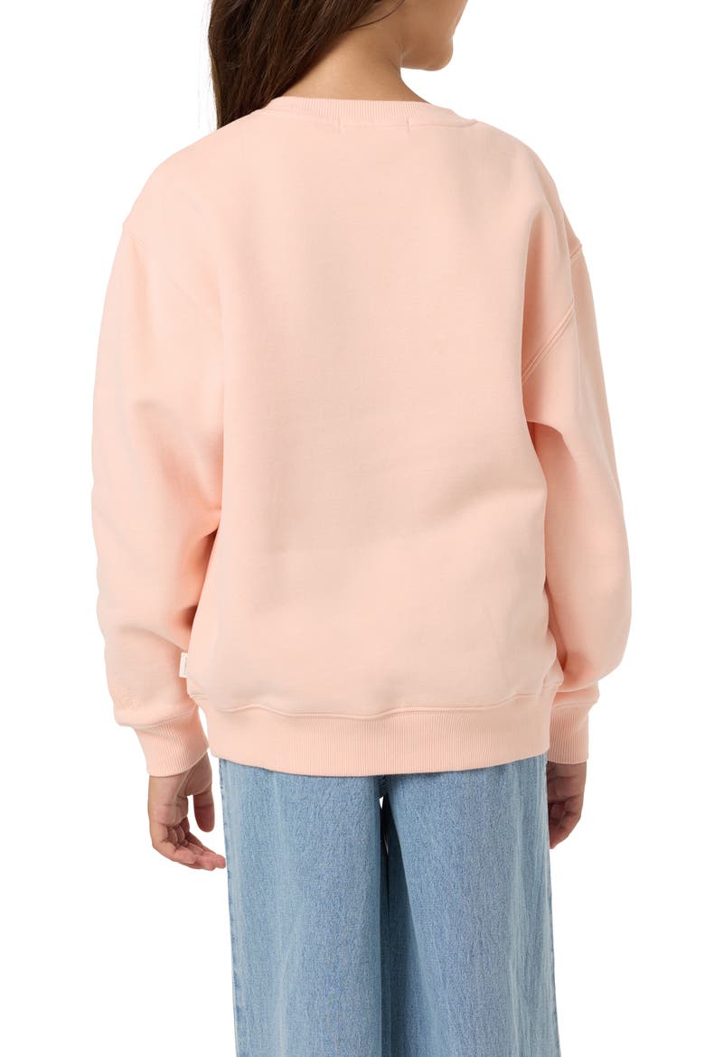 Kids' Chore Break Oversized Crewneck Sweatshirt, Alternate, color, PEACH LIGHT