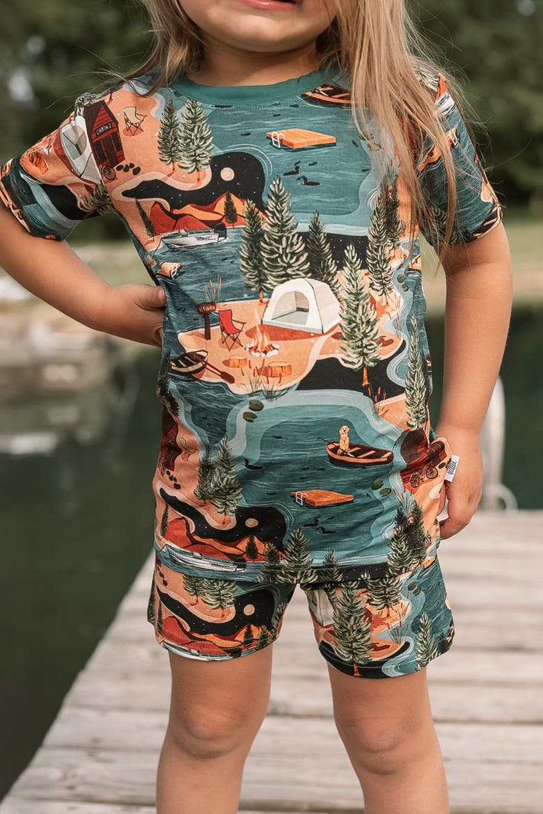 Lake Days 2 Piece Shorts Set, Alternate, color, Teal