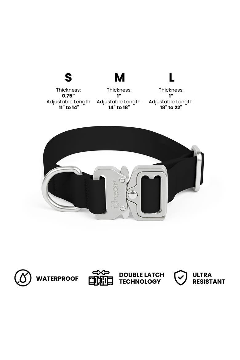 Waterproof Poly-Flex Sport Dog Collar, Alternate, color, Black