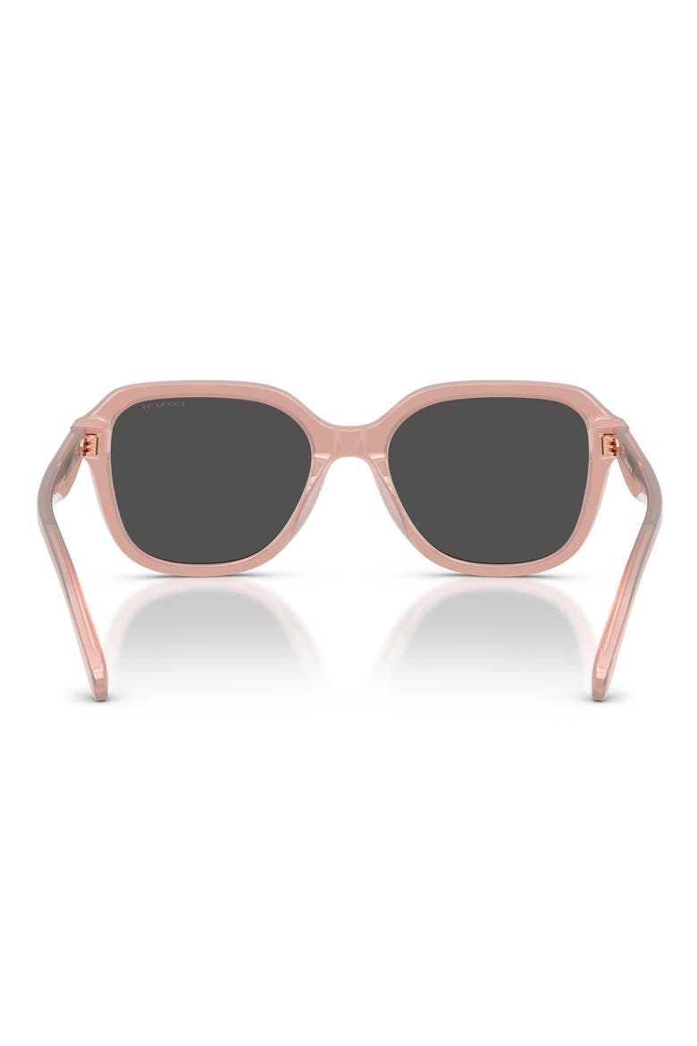 56mm Gradient Square Sunglasses, Alternate, color, MILKY DARK PINK / GREY SOLID