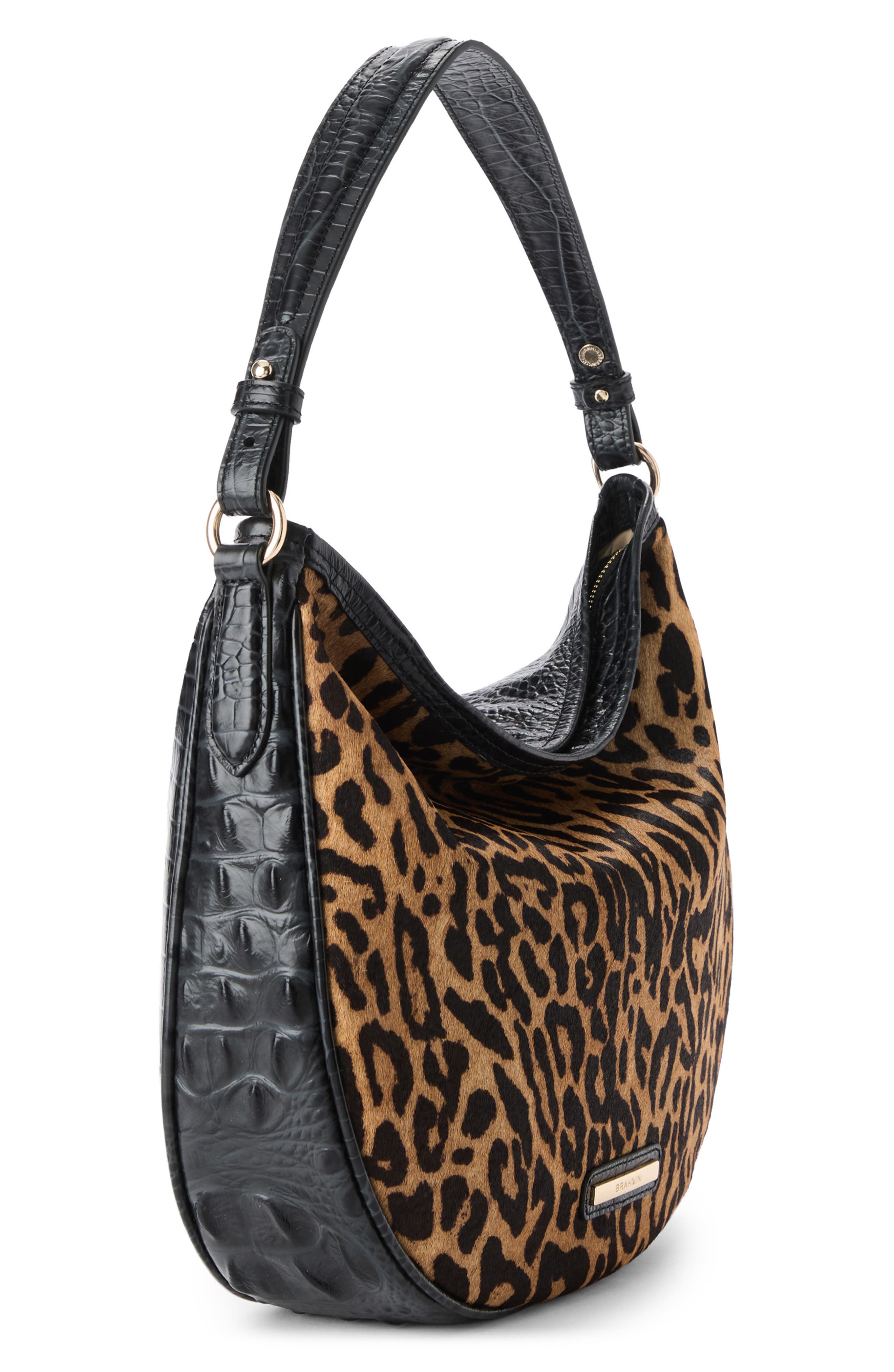 Brahmin Small Kathleen Genuine Calf Hair & Leather Shoulder Bag, Alternate, color, 