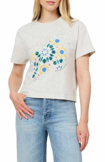 Scotch & Soda Dyed Boxy Crop Graphic T-Shirt