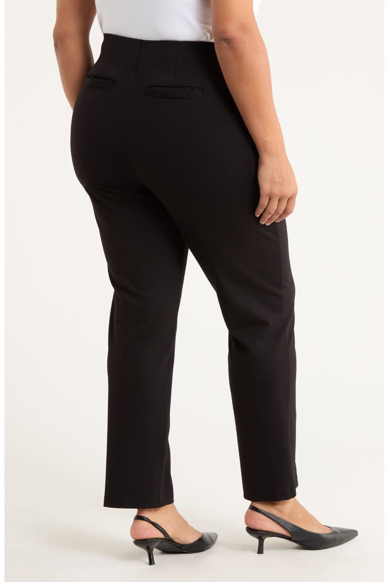 Zip Pocket Slit Hem Pants, Alternate, color, BLACK
