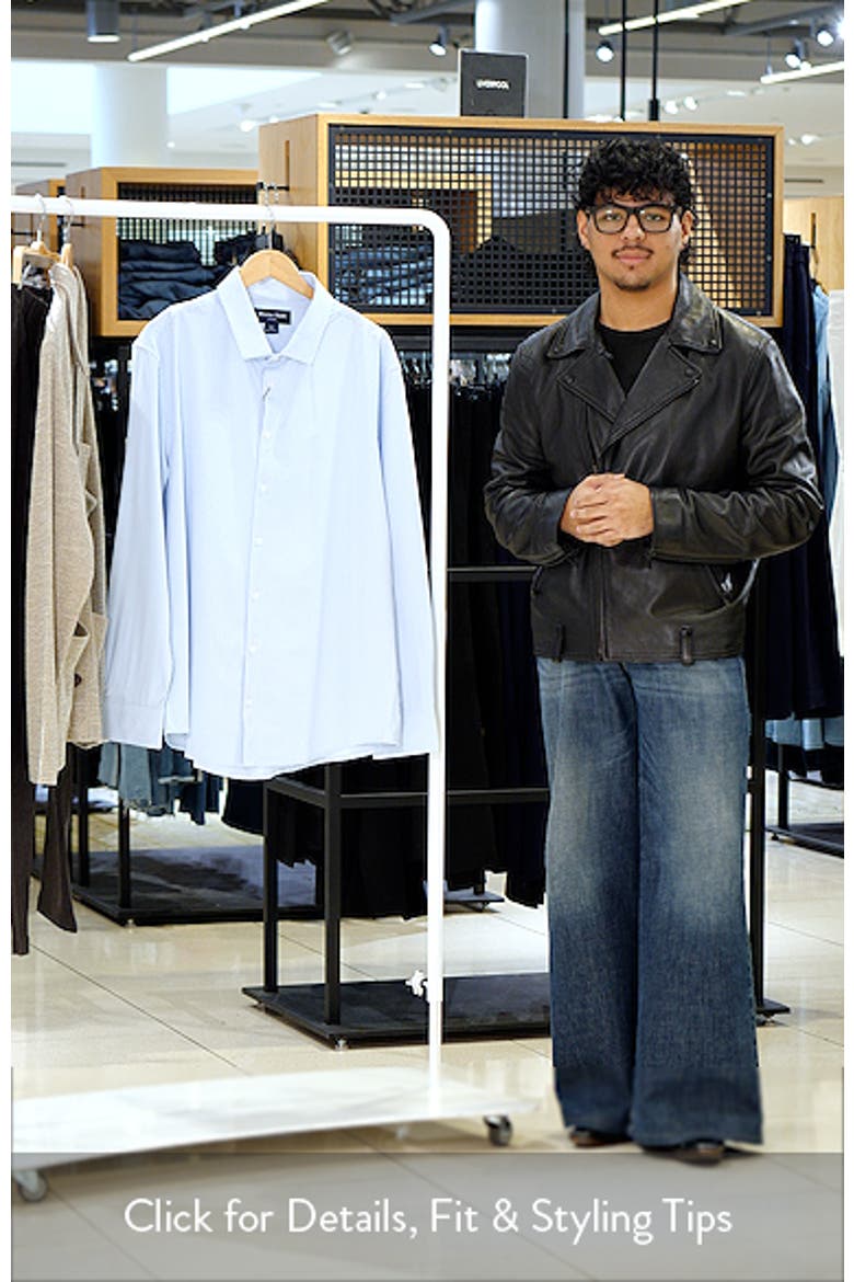 Leeward Trim Fit Stripe Performance Button-Up Shirt video