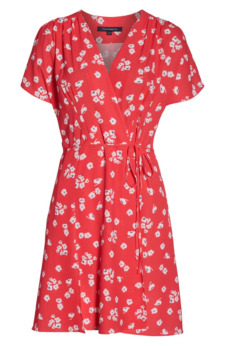 French Connection Verona Floral Print Faux Wrap Dress, Alternate, color,