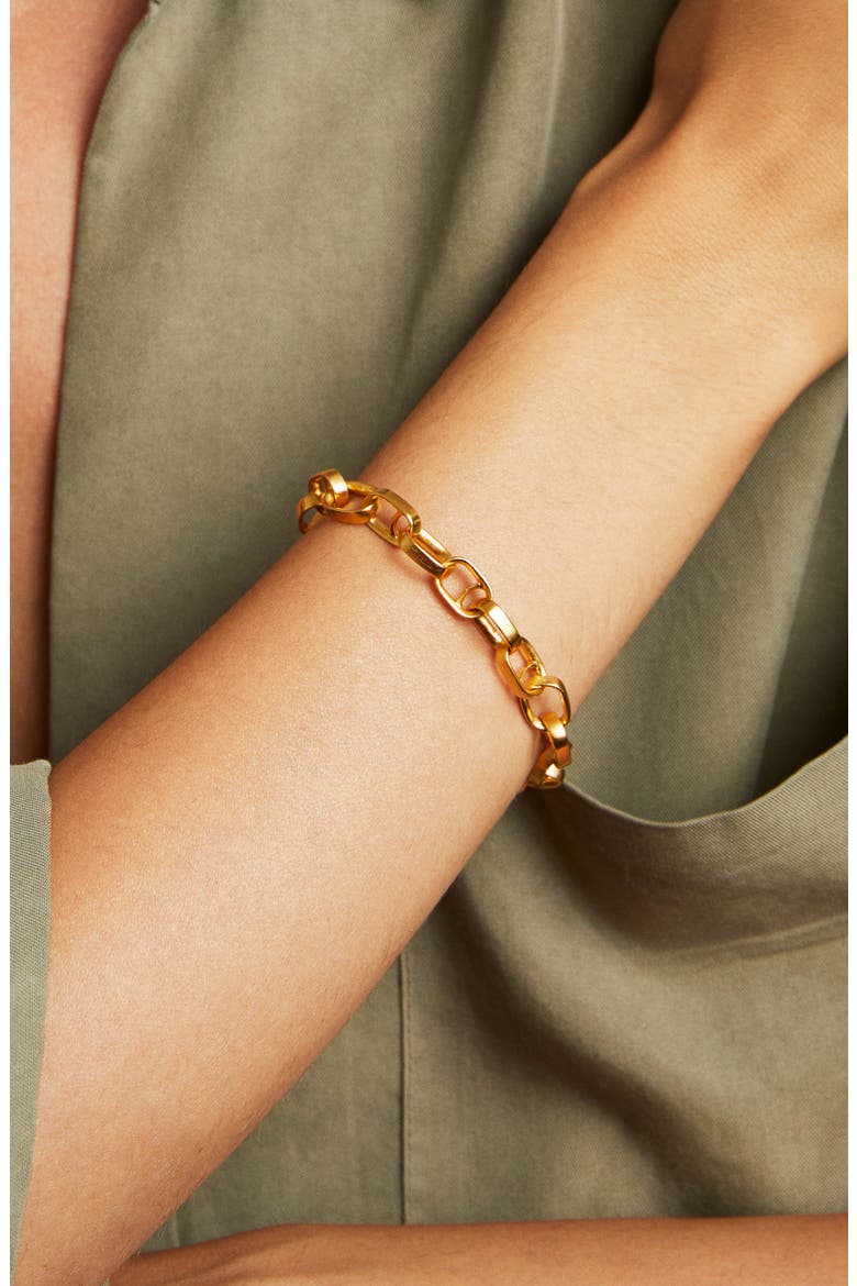 Manhattan Chain Bracelet, Alternate, color, GOLD