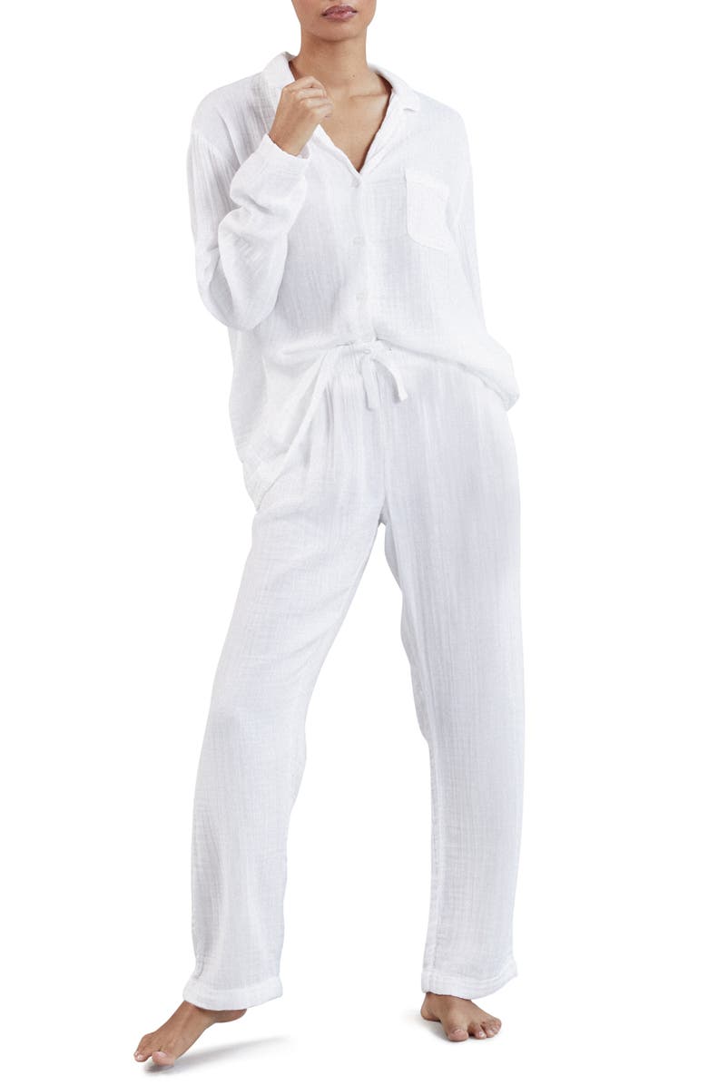 The White Company Double Cotton Pajamas, Main, color, 