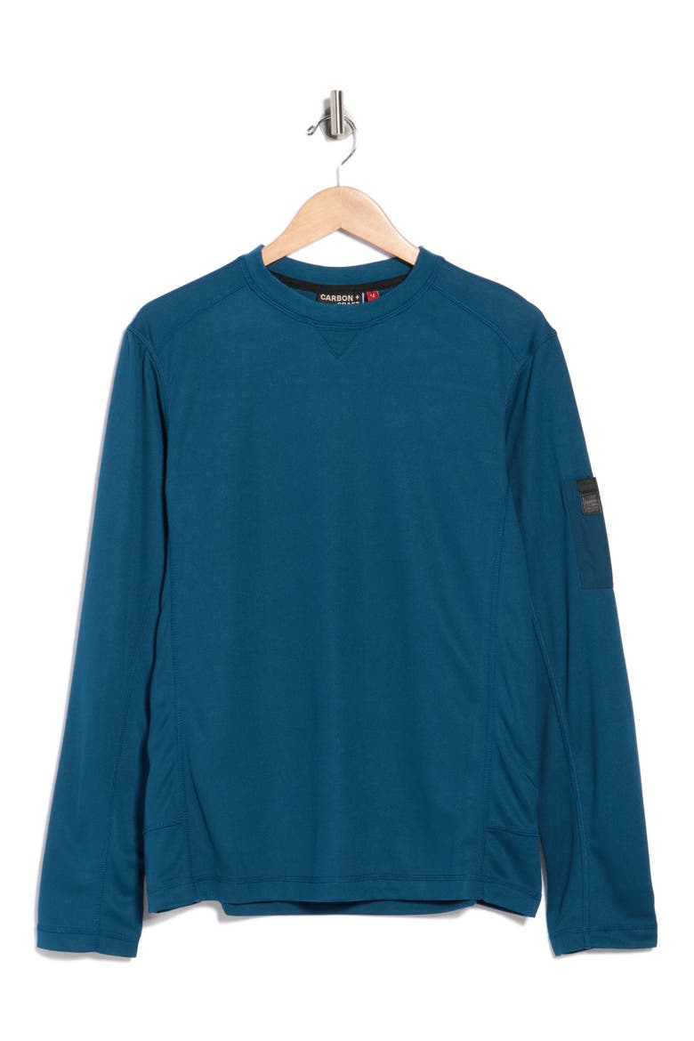 Jacquard Long Sleeve T-Shirt, Alternate, color, TEAL