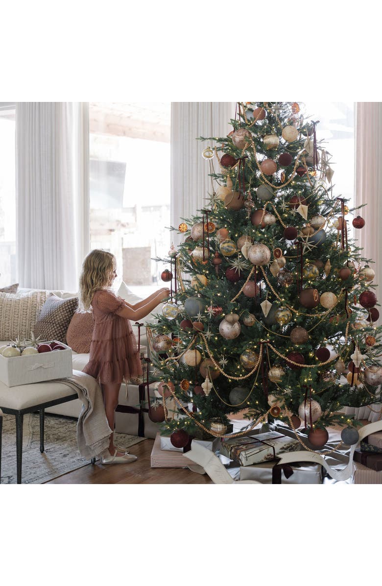 CG Hunter Marble Matte Cream Glass Ornament, Alternate, color, 