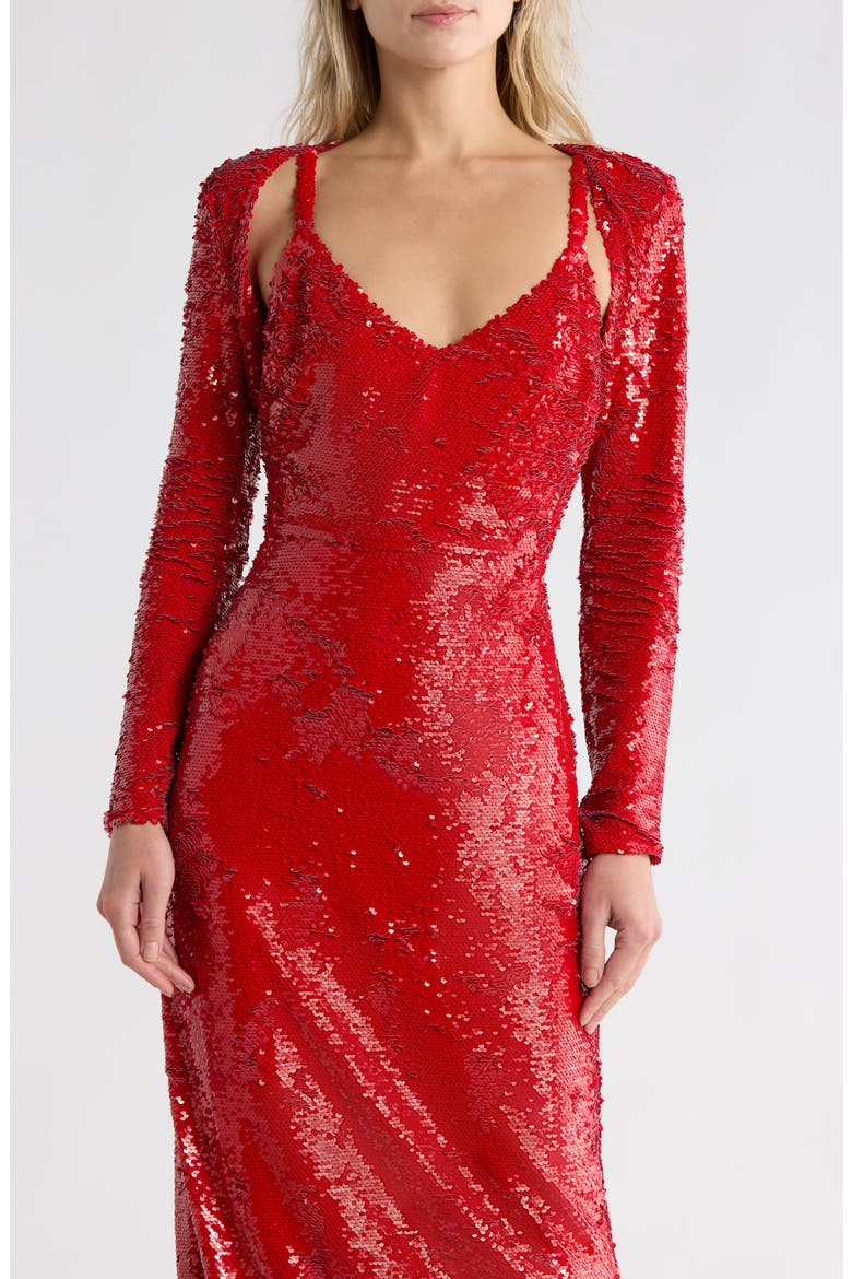 Rocco Sequin Shrug, Main, color, RED SEQUIN