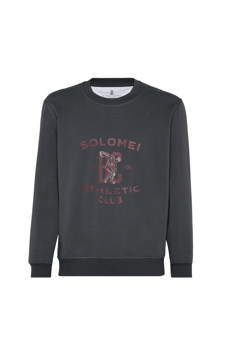 Brunello Cucinelli Sweatshirt with print, Main, color, Charcoal