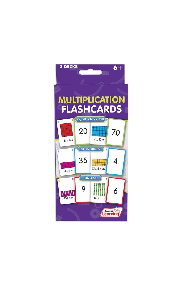 Junior Learning Multiplication Flashcards, Alternate, color, Multicolored