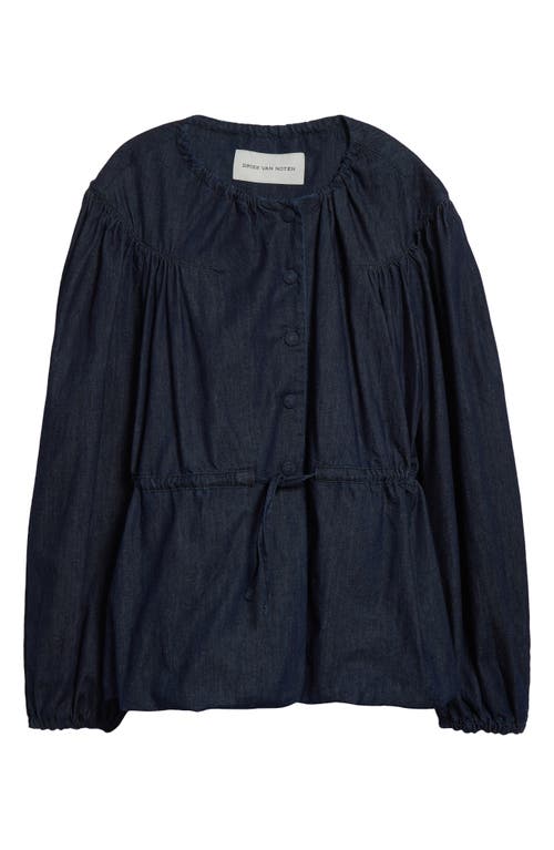 DRIES VAN NOTEN DRIES VAN NOTEN VATNER BUBBLE HEM DENIM JACKET 