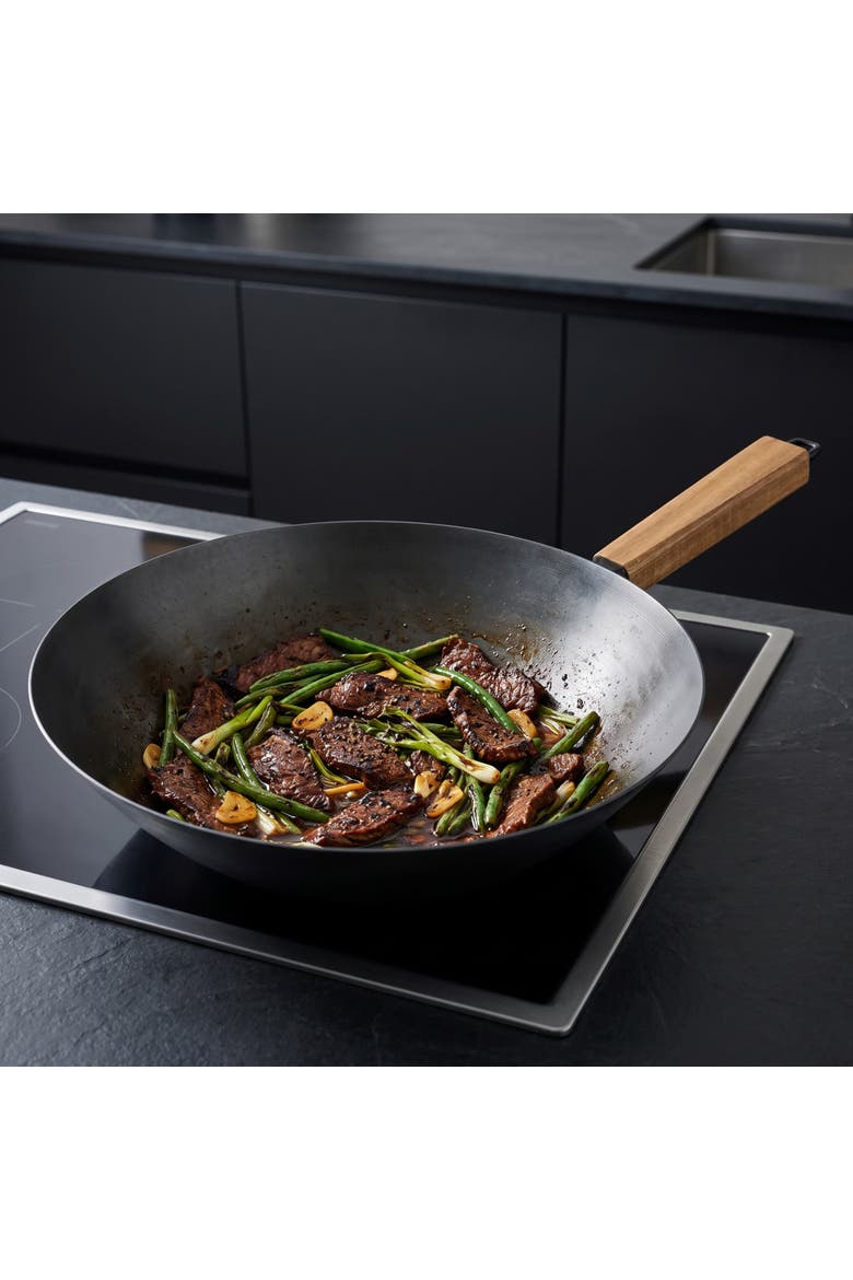 Forest 12" Carbon Steel Wok, Alternate, color, Blue